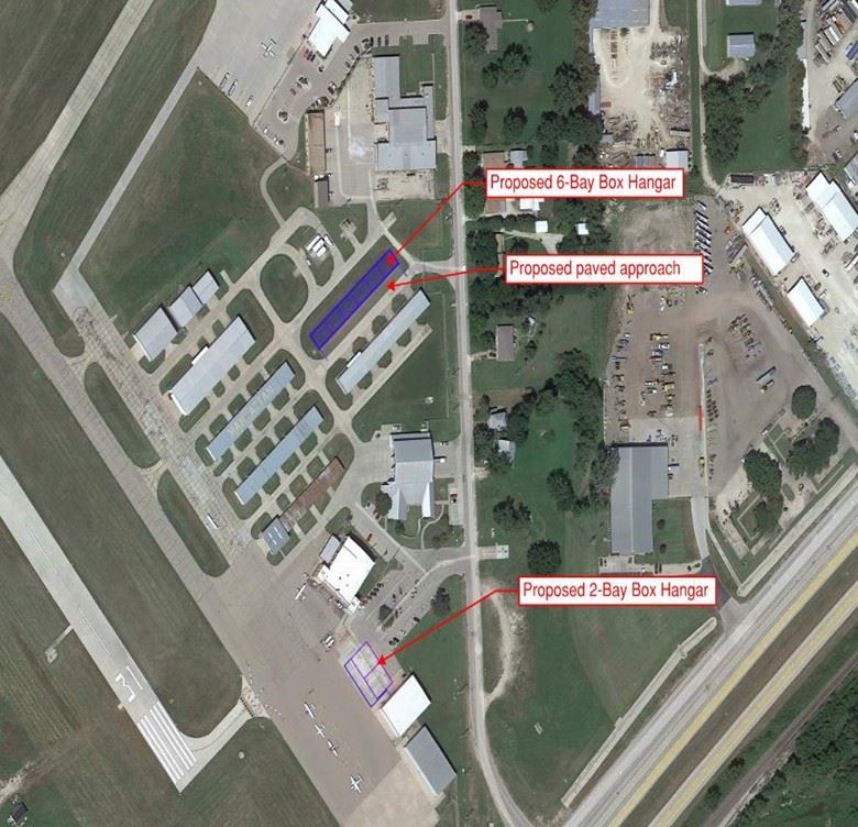 Future sites of hangars